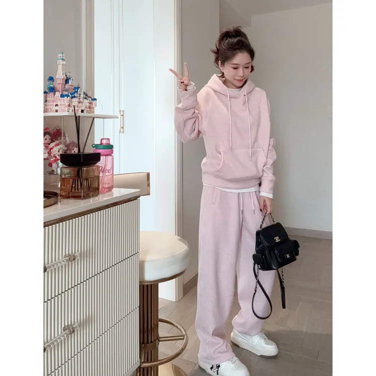 【厚绒套装1211】2025秋冬中版型加绒加厚轻奢舒适时尚女装连帽套装