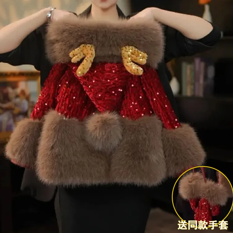 女童外套年货国风冬季2025新款中大童派克服冬装加绒加厚保暖儿童