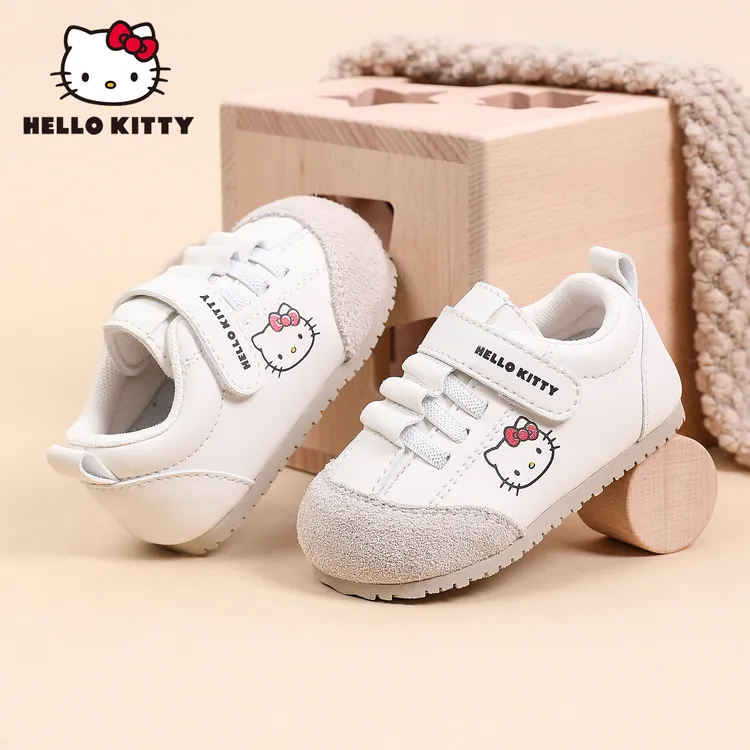 HELLO KITTY/凯蒂猫儿童阿甘鞋春秋季幼儿园运动软底女童小白板鞋