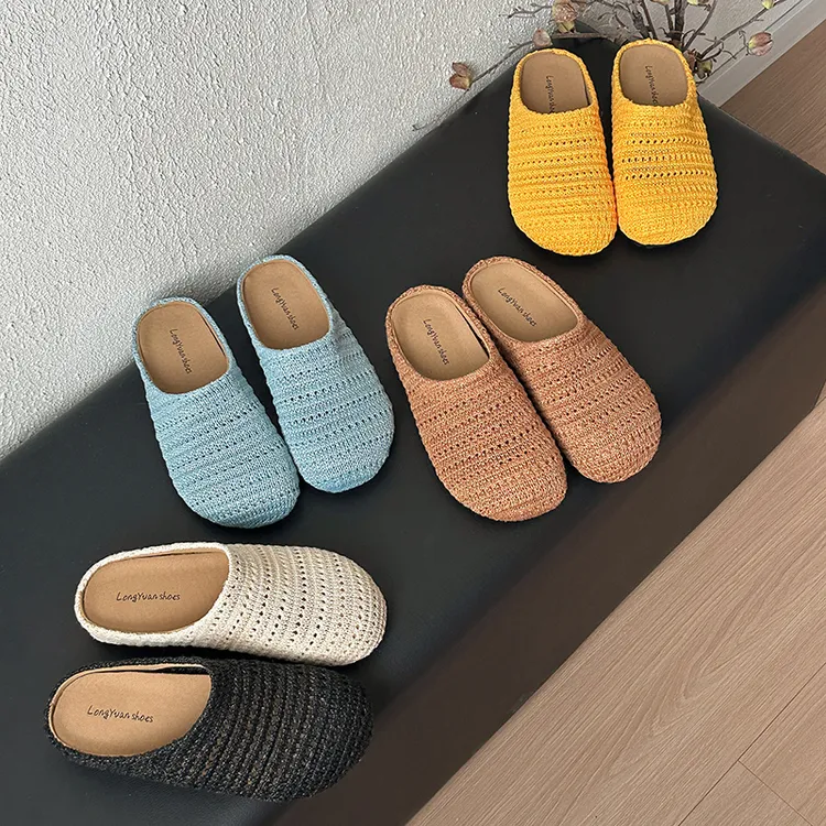 踩屎感防滑透气包头拖鞋女夏外穿2025夏季新款内增高半拖勃肯鞋子