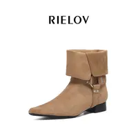 【RIELOV●秀儿●美拉多】增高3.5cm时尚潮流百搭女士时装靴8653-2