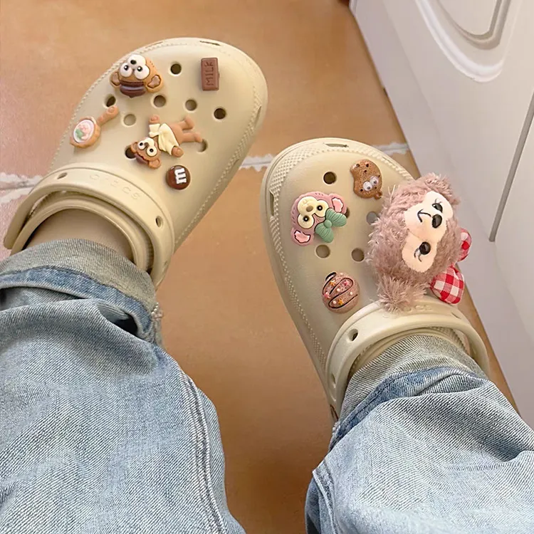 适配cross洞洞鞋配饰diy鞋花装饰扣配件可拆卸卡通拖鞋扣
