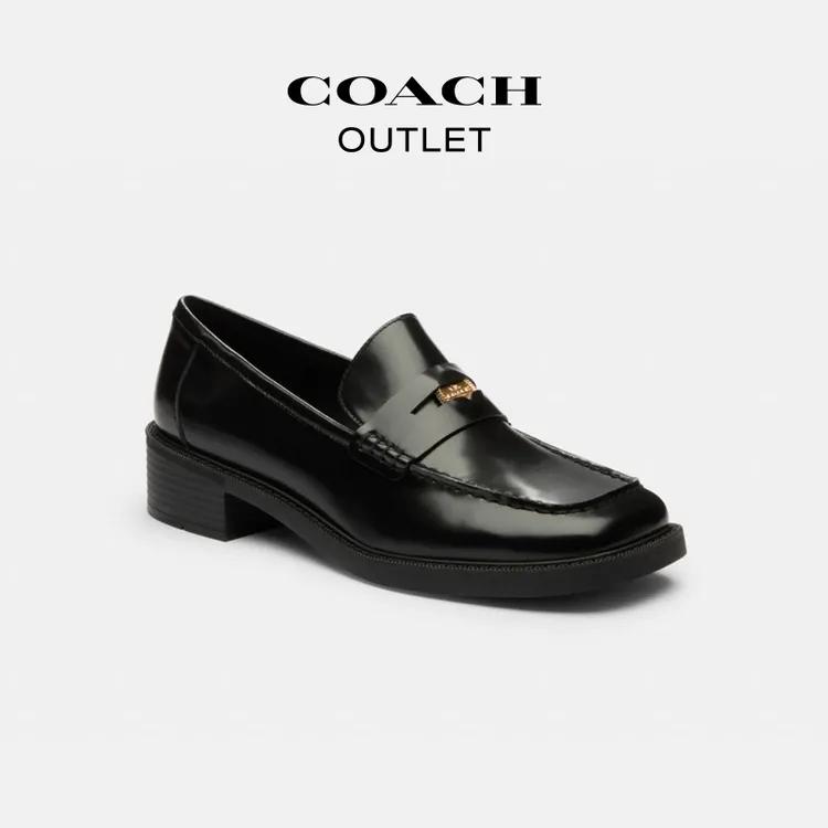 COACH/蔻驰 女士时尚女鞋方头乐福鞋 商务通勤百搭休闲皮鞋