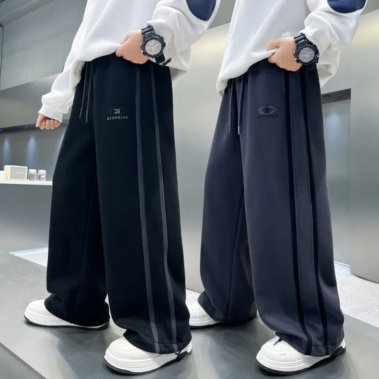 男童运动裤2025新款秋装直筒卫裤中大童宽松春秋款儿童休闲长裤子