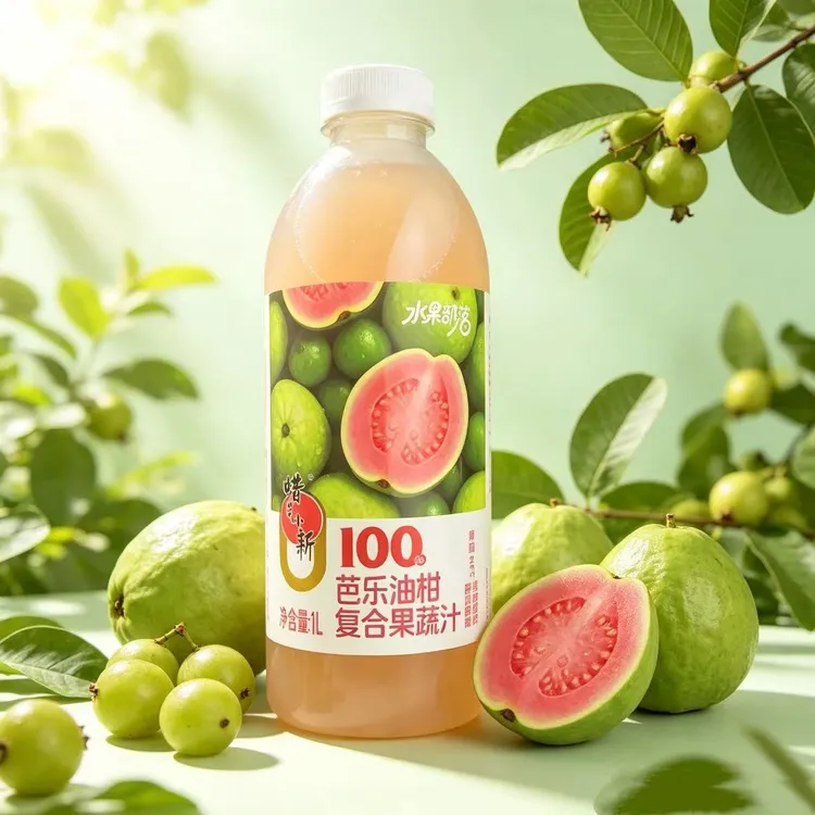 【达人专属】蜡笔小新100%文旦柚子/芭乐油柑复合果汁1L/瓶 效期到260704