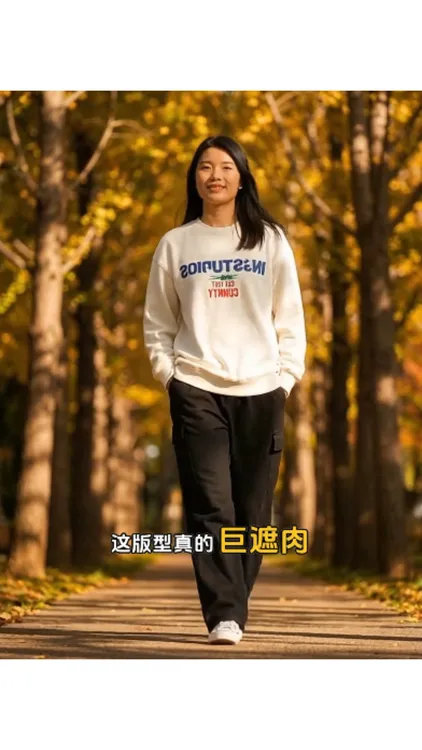 大版中大童青少年加绒卫衣潮流百搭秋冬圆领长袖休闲宽松上衣A038