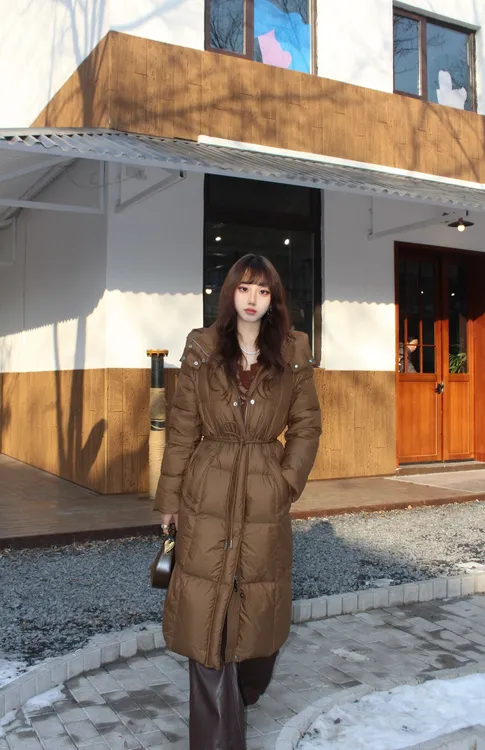 【财阀千金】长款显瘦收腰羽绒服女装连帽保暖冬季韩版