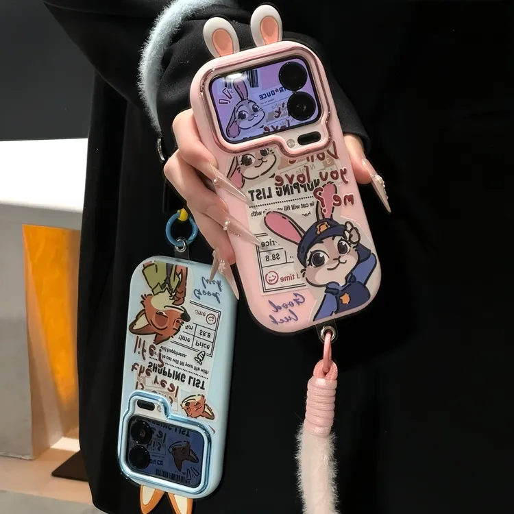 朱迪尼克耳朵挂绳适用苹果17/16promax手机壳华为vivooppo小米15