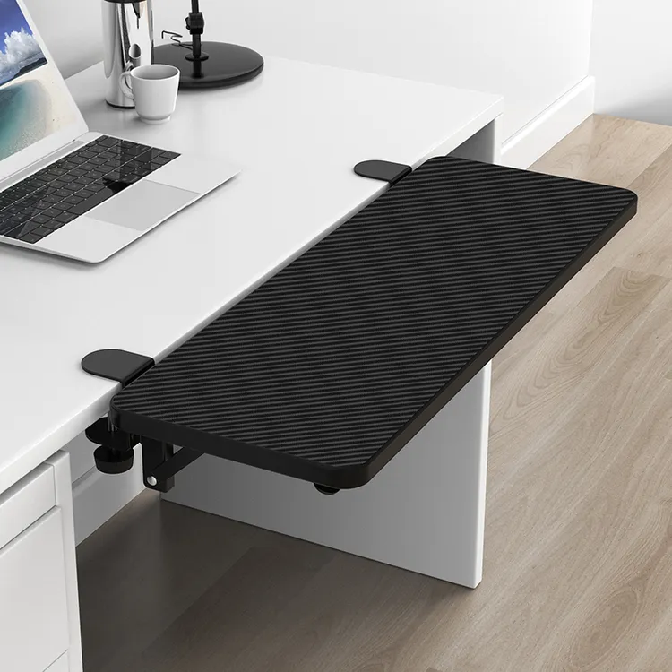 桌面延长板办公室免打孔扩展板键盘手托电脑桌面延伸板多层实木板