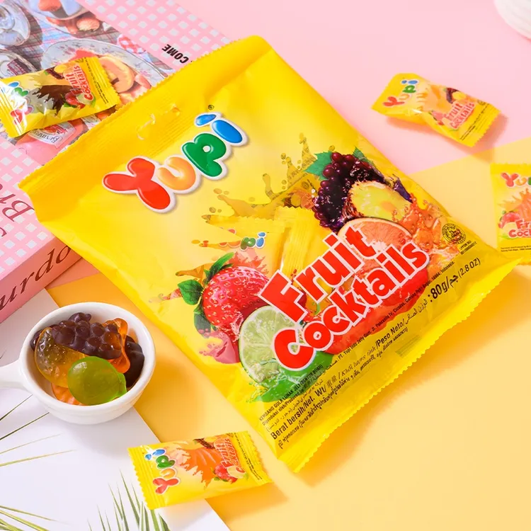 印尼进口Yupi水果软糖４袋组合网红糖果糖果小零食喜糖