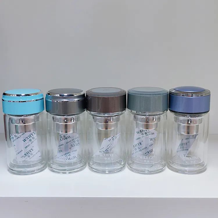 双层玻璃杯男女士水杯子高档时尚小巧小容量办公泡茶杯直身便携杯