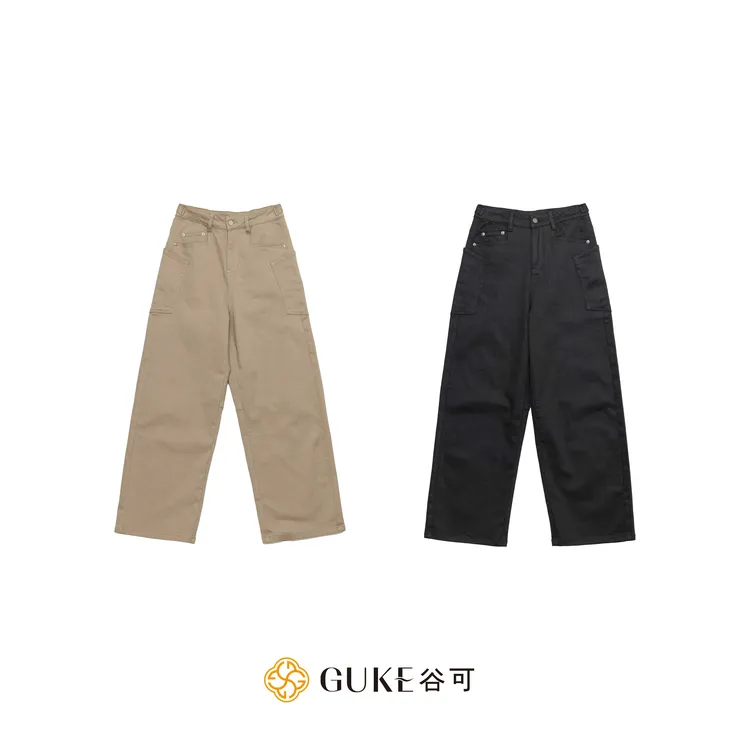 GKE/谷可K5508牛仔弯刀裤2025秋季新款时尚百搭休闲长裤女装