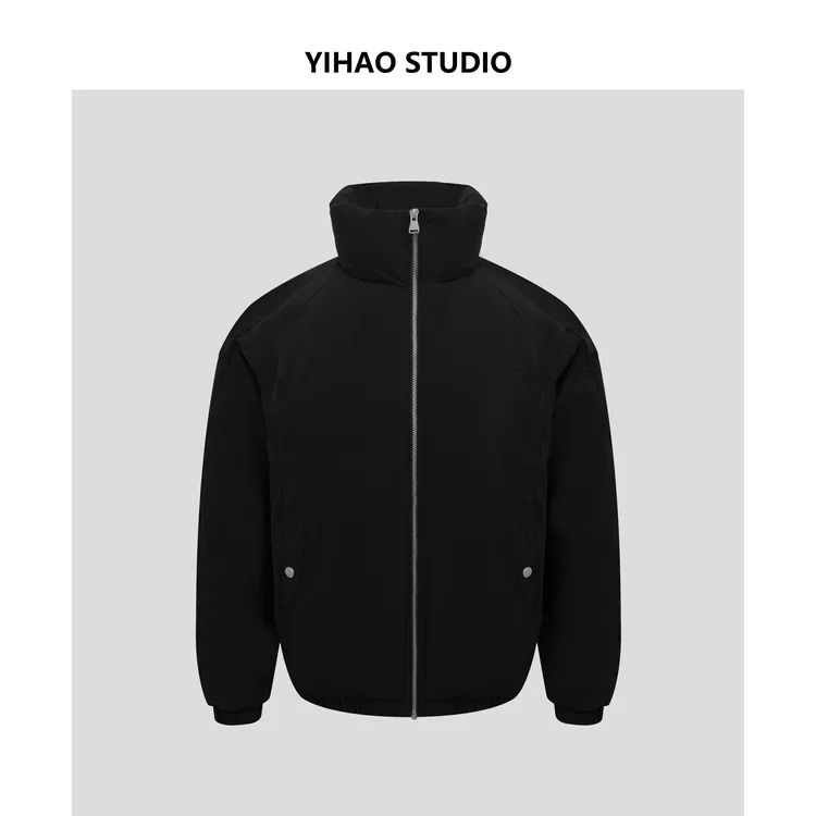 YIHAO STUDIO冬季新款男士短款保暖羽绒服户外休闲男款立领外套