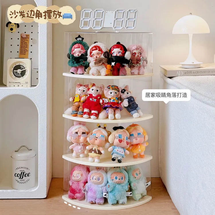 冬日乐章毛绒娃娃玩偶挂件盲盒收纳展示架适用于泡泡玛特展示盒子