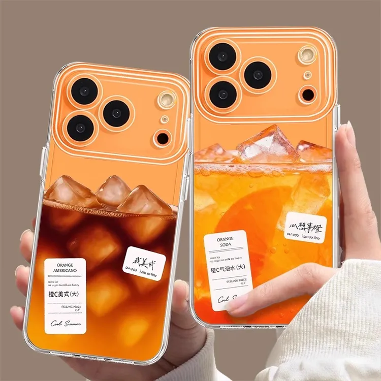 我美式咖啡适用苹果17手机壳新款华为个性VIVO趣味小米15OPPO防摔