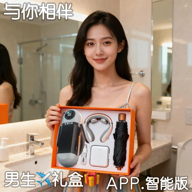 男生智能水杯创意个性礼盒便携商务礼品定制送男生客户员工伴手礼