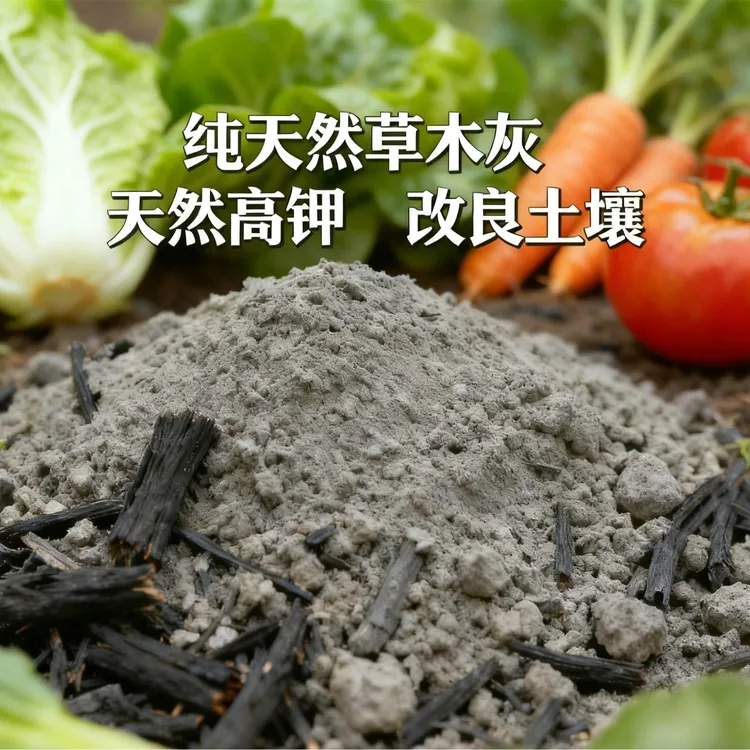 种菜专用草木灰含磷钾元素能杀虫调节土壤酸碱性