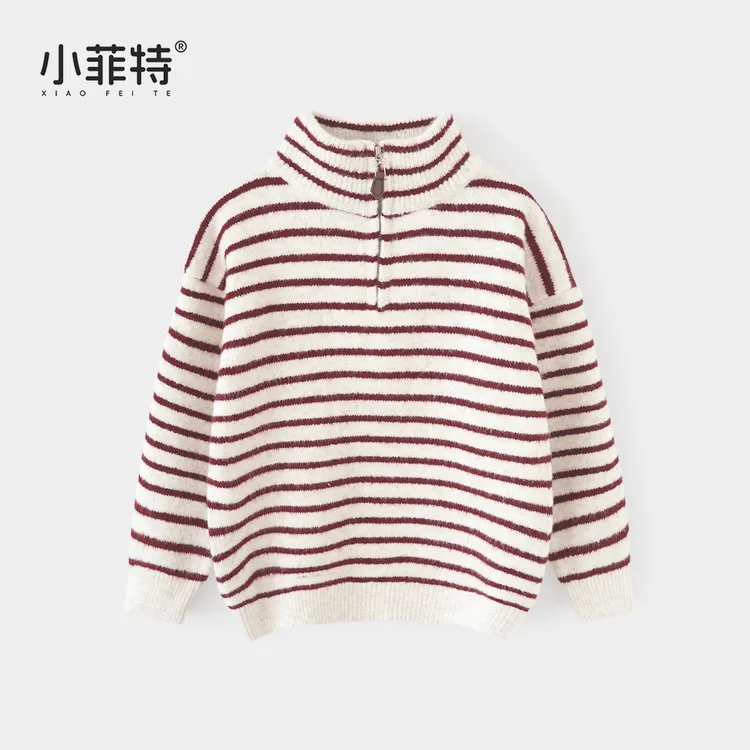 小菲特女童冬装加厚针织衫中大童保暖上衣儿童休闲毛衣MFYD57210