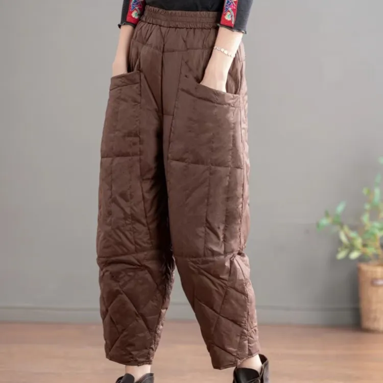 时尚洋气显瘦 大口袋休闲充绒裤（新）