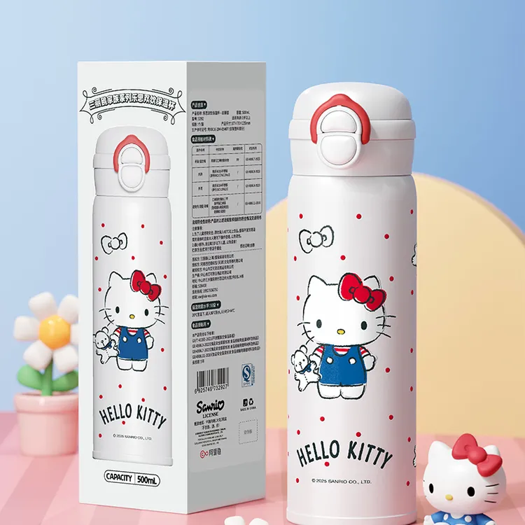 恒度Hello kitty保温杯316不锈钢吸管杯子爆款2025新款学生党水杯