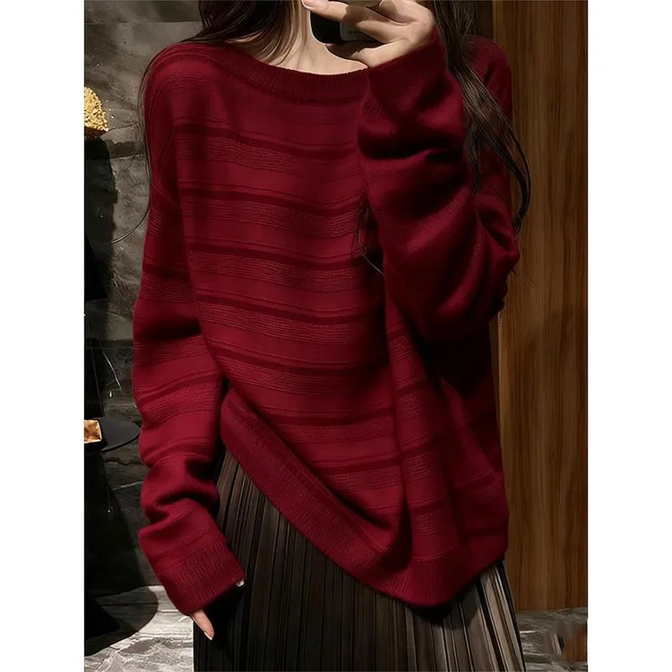 设计感慵懒高级感针织毛衣女款2025新款爆款可外穿内搭上衣女秋冬