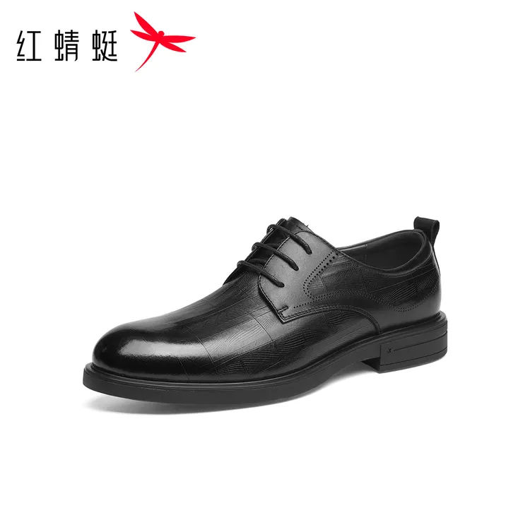 红蜻蜓正装皮鞋2025秋季新款男鞋商务男皮鞋真皮舒适婚鞋新郎鞋男