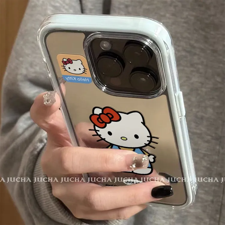 可爱kitty猫适用苹果16promax手机壳透明散热iphone15网红爆款14