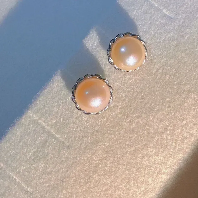 925银仿珍珠耳饰 银耳钉甜美气质防过敏秋冬百搭时尚潮高品质