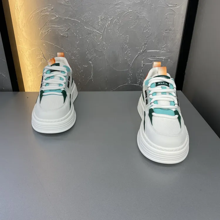 春夏新款2-1029皮拼透气网低帮系带轻底舒适透气百搭男士休闲鞋