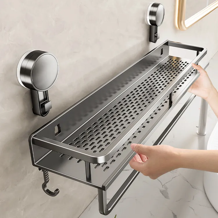 【新品福利】吸盘架子浴室卫生间免打孔洗漱台壁挂式挂墙上洗手间