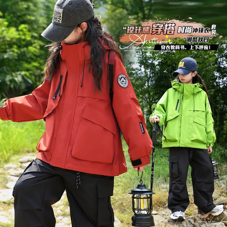童装女童登山服三合一冲锋衣春秋装2025新款洋气6-12岁中大童外套