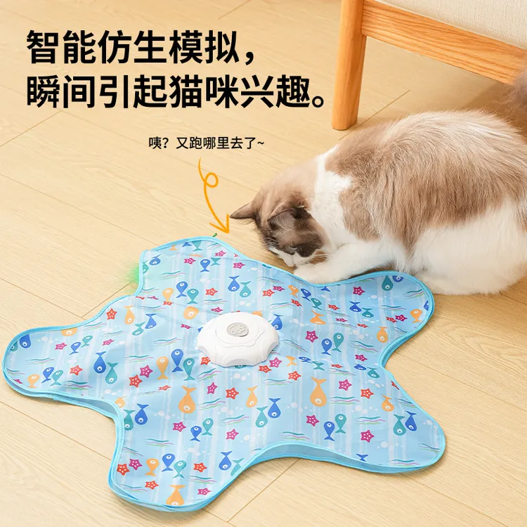 新款多功能猫咪捕猎游戏罩自动逗猫棒自嗨解闷互动玩具热卖