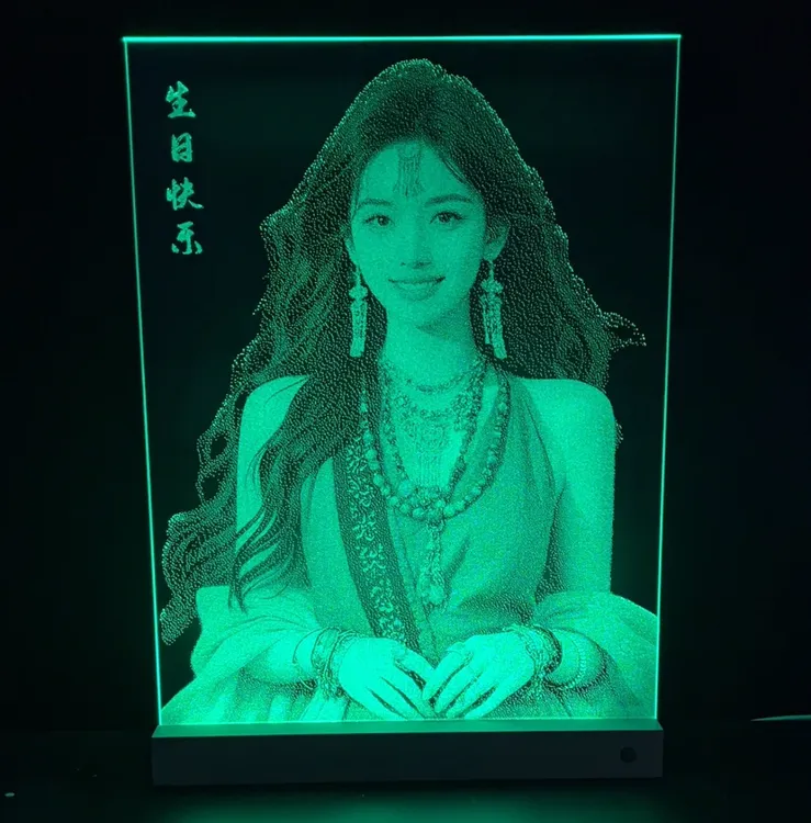 非遗锤子玻璃画订制照片琉璃画创意送女友礼物适合情侣生日纪念日