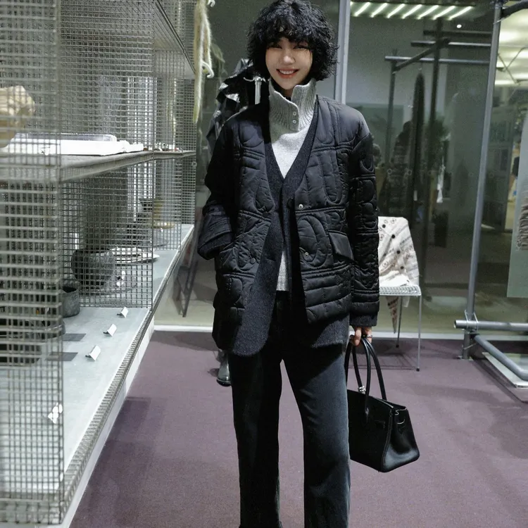 TT设计师【浮世绘】复古高级感时尚百搭双面呢羊毛棉服外套TT191314