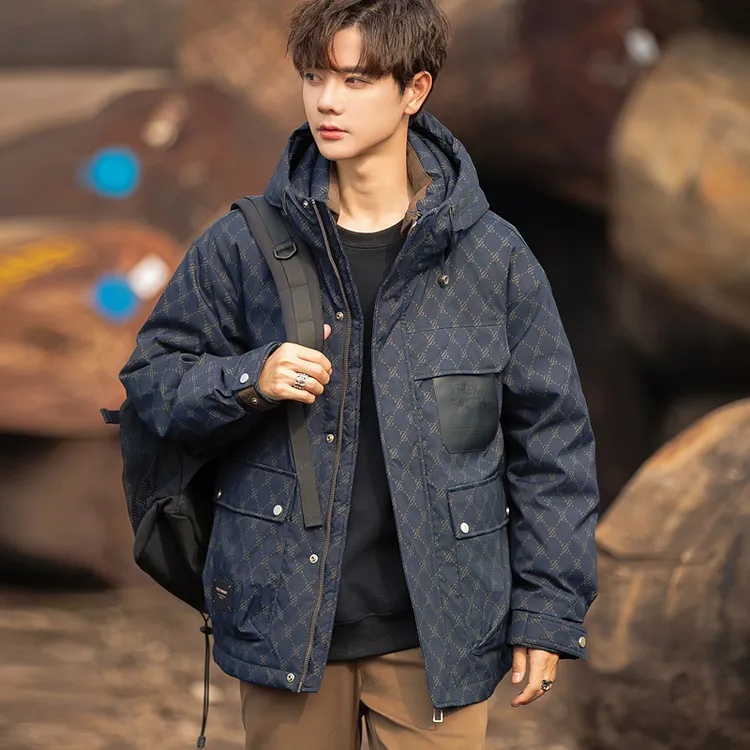 正品90绒羽绒服男士2025冬季新款秋冬保暖爆款户外连帽冬装外套潮