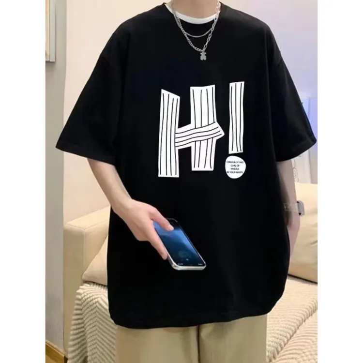 短袖T恤男款新款青少年男装学生潮流夏季潮牌痞帅休闲穿搭半袖男