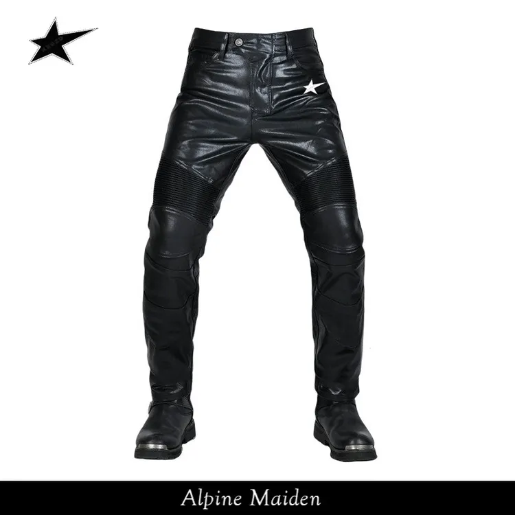 正品现货A星Alpine Maiden摩托车骑行裤复古机车防摔皮裤男款四季