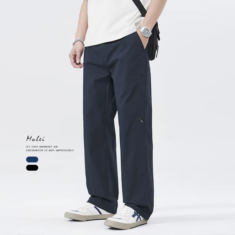 2025夏季薄款透气cleanfit直筒休闲裤男松紧腰宽松潮流速干运动裤