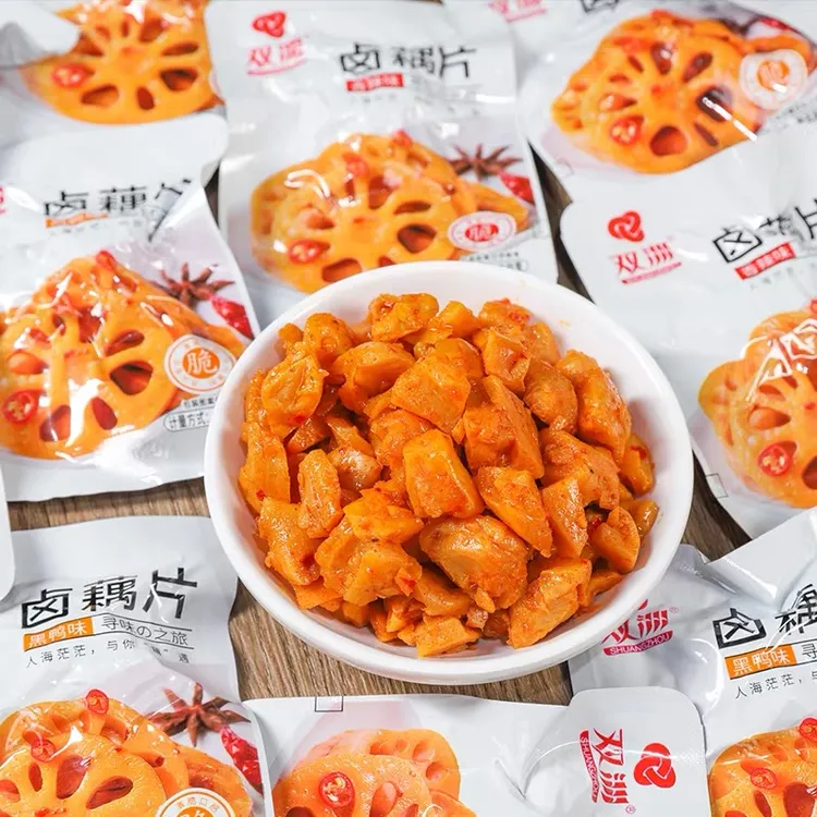 双洲香辣卤藕片黑鸭藕片脆藕香酥莲藕丁下酒零食小吃休闲食品麻辣