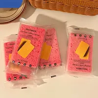 2个装木浆棉海绵擦加厚天然厨房抹布洗碗刷锅清洁去污