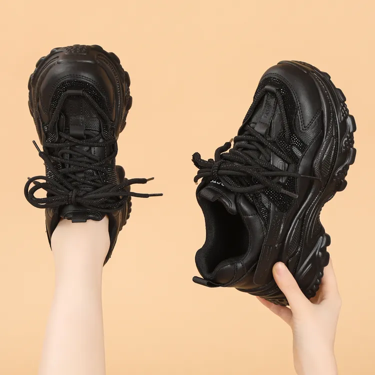 2025秋冬新款软底老爹鞋女鞋厚底轻便百搭小个子显脚小休闲运动鞋