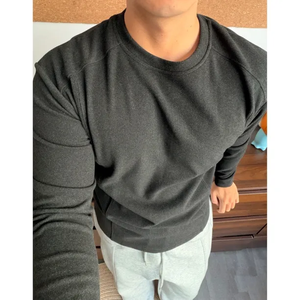 秋冬拼接款正肩收袖口阳离子德绒保暖打底短袖修身圆领