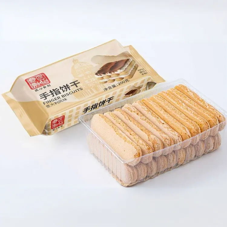 手指饼干烘焙店专用提拉米苏慕斯蛋糕围边酥脆烘焙原料200g装