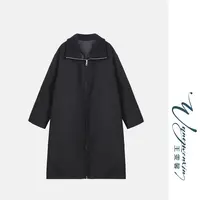 【王雯馨】“夜神”冬季大翻领双面穿绝绝子时尚保暖长款羽绒服外套