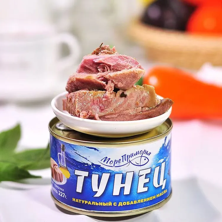 俄罗斯油浸金枪鱼开封即食方便食品185克