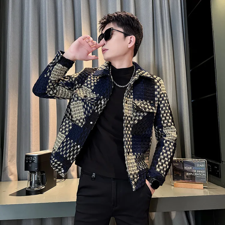 迪柯登痞帅工装毛呢外套男韩版潮流褂子2025新款秋冬季男装上衣呢