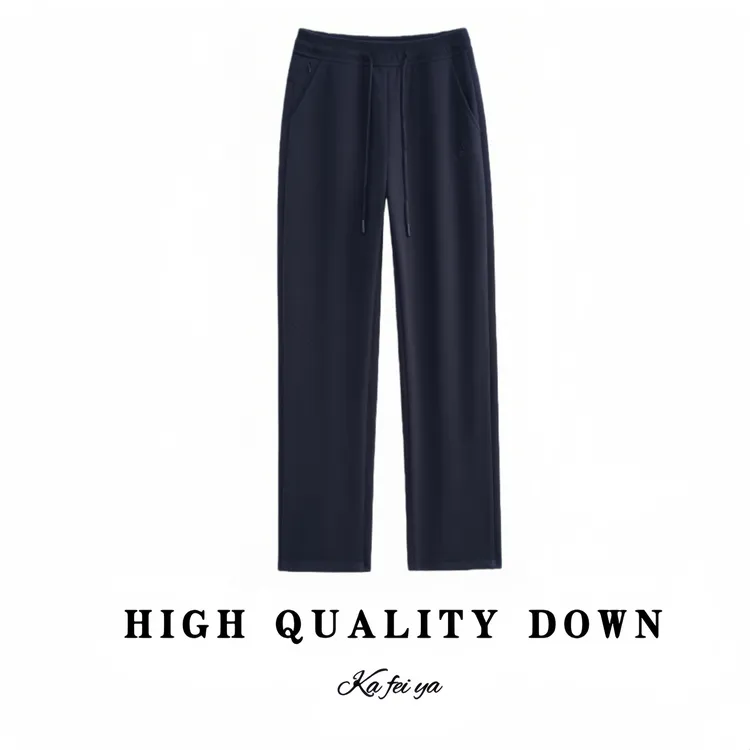 【外贸原装】白鸭绒羊毛石墨烯三防羽绒防风裤冬季女款小直筒情侣裤