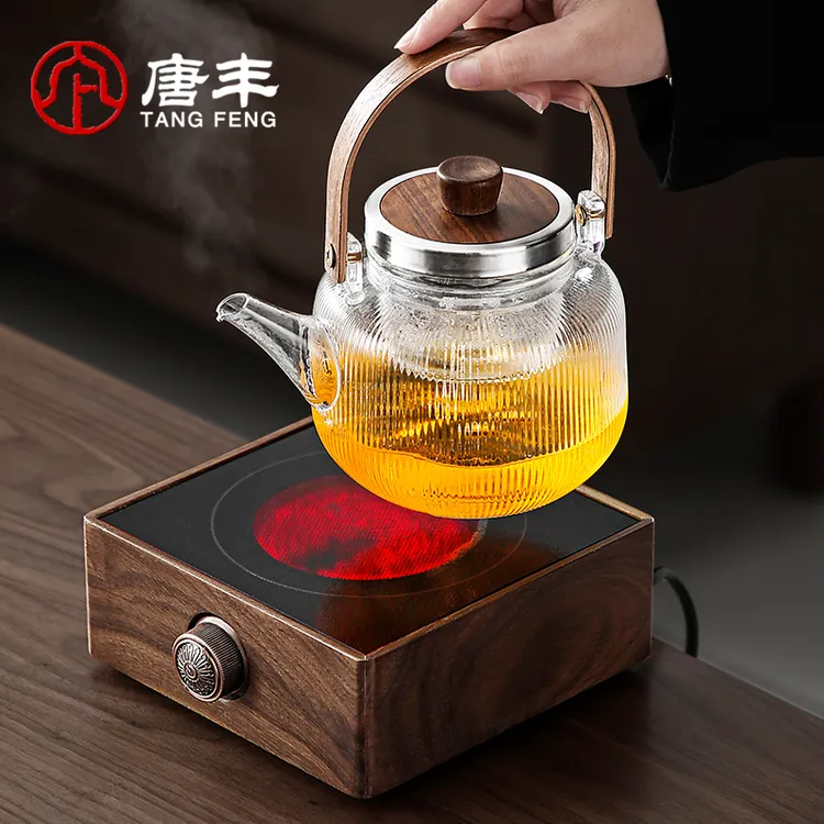 唐丰胡桃木电陶炉煮茶器办公室迷你煮茶壶2025新款高端煮茶小茶炉
