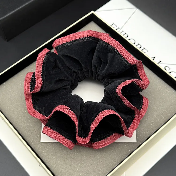 2025新款韩版花边大肠发圈女百搭皮筋气质发绳高级感头绳头花发饰