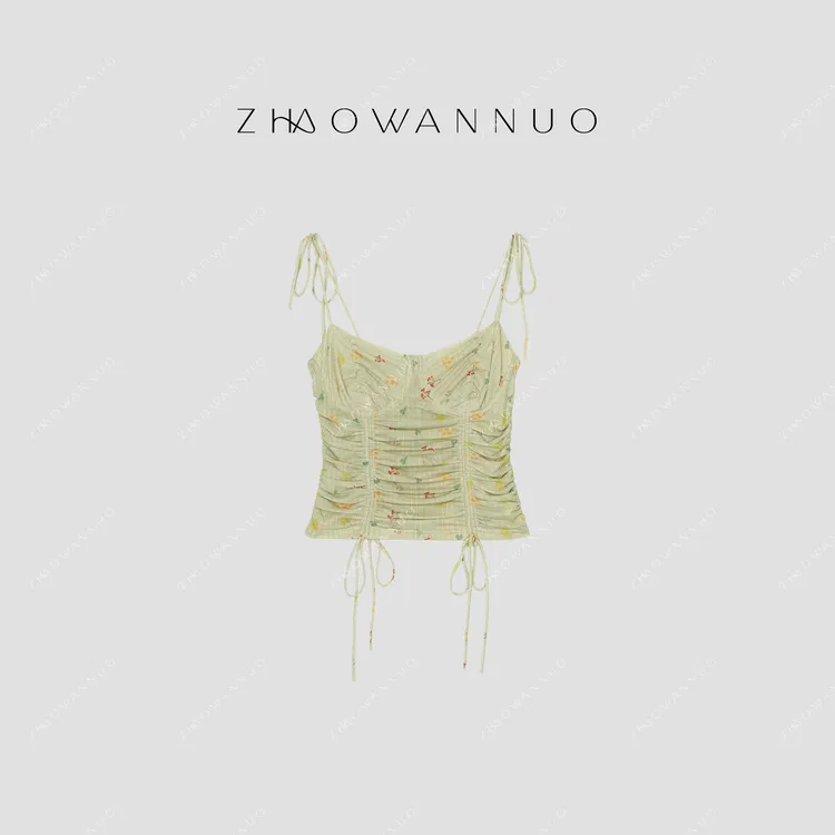 ZHAO WANNUO 丨25夏季新款自带钢圈设计感减龄吊带背心NC0785